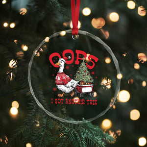 Funny Oops I Got Another Tree Funny Christmas Goose Crystal Glass Ornament TS11 Print Your Wear