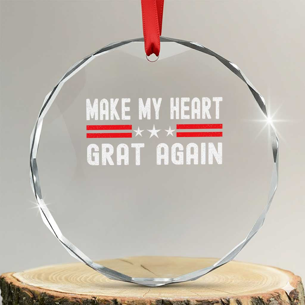 Funny Open Heart Surgery Recovery Crystal Glass Ornament Make My Heart Great Again TS10 Transparent Glass 3'' Circle Print Your Wear