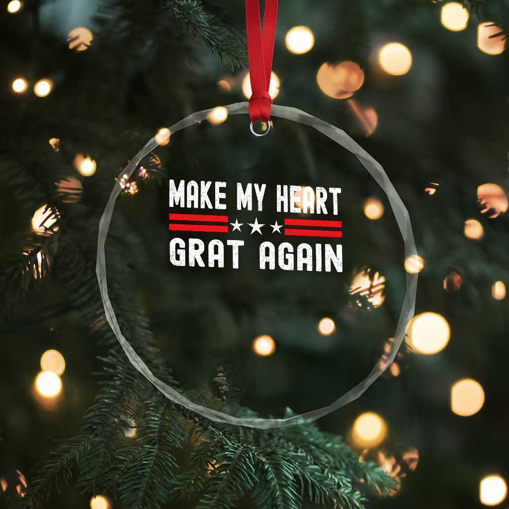 Funny Open Heart Surgery Recovery Crystal Glass Ornament Make My Heart Great Again TS10 Print Your Wear