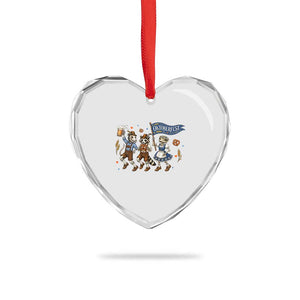 Funny Opossum Raccoon Frog Oktoberfest Beer Graphic Heart Crystal Glass Ornament Spooky Drinking Team