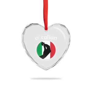 Funny O'Talian Heart Crystal Glass Ornament St Patrick's Day Italian Pinched Fingers Shamrock TS11 Print Your Wear