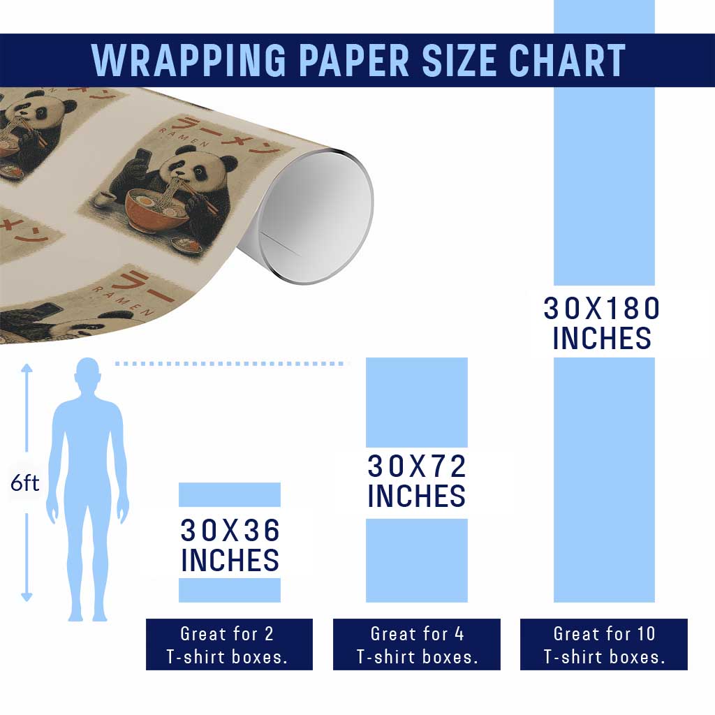 Funny Panda Eating Ramen Scrolling Phone Wrapping Paper Roll Japanese Art Aesthetic TS12 Print Your Wear