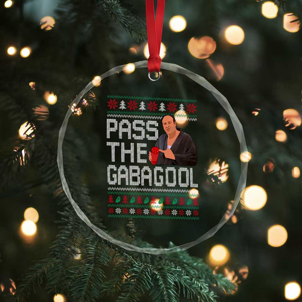 Funny Pass The Gabagool Christmas Crystal Glass Ornament Italian Food Xmas Mafia Movie TS11 Print Your Wear