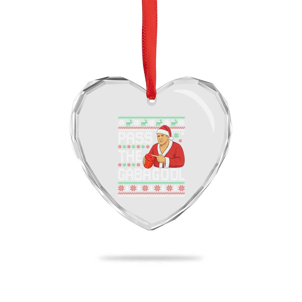 Funny Pass The Gabagool Christmas Heart Crystal Glass Ornament Italian Food Xmas Mafia Gangster Movie TS11 Print Your Wear