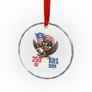 Funny Patriotic Bigfoot Crystal Glass Ornament 250 Years Of American Freedom TS12 Print Your Wear