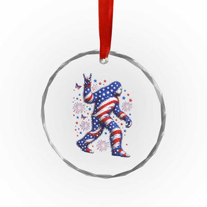 Funny Patriotic Bigfoot Crystal Glass Ornament 4th Of July Freedom TS12 Print Your Wear