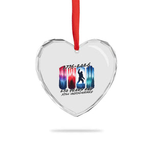 Funny Patriotic Bigfoot Heart Crystal Glass Ornament 250 Years And Still Undiscovered TS12 Print Your Wear