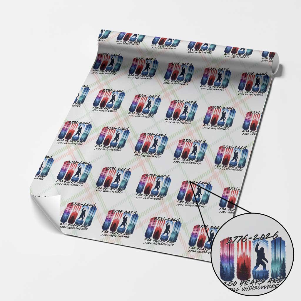 Funny Patriotic Bigfoot Wrapping Paper Roll 250 Years And Still Undiscovered TS12 Christmas Plaid Print Your Wear