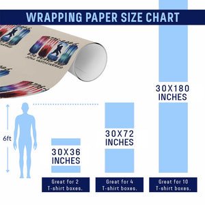 Funny Patriotic Bigfoot Wrapping Paper Roll 250 Years And Still Undiscovered TS12 Print Your Wear