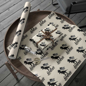 Funny Patriotic Dinosaur Wrapping Paper Roll Roaring Into The 250th Anniversary TS12 Beige Print Your Wear
