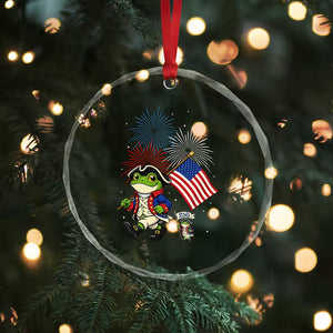 Funny Patriotic Frog Crystal Glass Ornament Celebrating 250 Years Of Freedom TS12 Print Your Wear