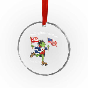 Funny Patriotic Frog Crystal Glass Ornament Rolling Into 250 Years Of Liberty TS12 Print Your Wear