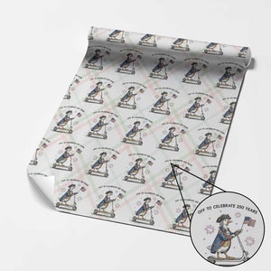 Funny Patriotic Goose Wrapping Paper Roll Off To Celebrate 250 Years TS12 Christmas Plaid Print Your Wear