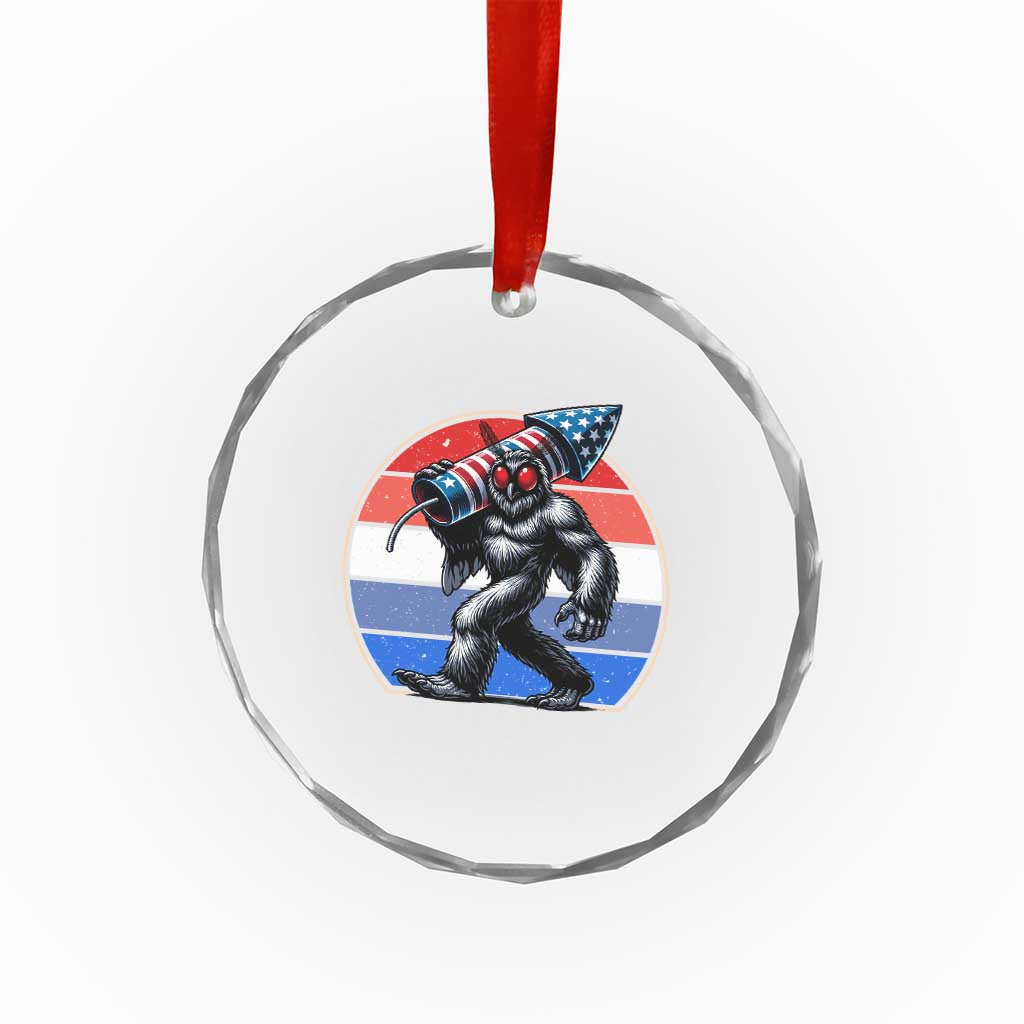 Funny Patriotic Mothman Crystal Glass Ornament West Virginia Cryptid Lover Gift TS12 Print Your Wear