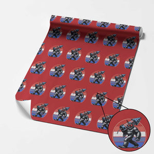 Funny Patriotic Mothman Wrapping Paper Roll West Virginia Cryptid Lover Gift TS12 Red Print Your Wear