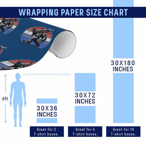 Funny Patriotic Mothman Wrapping Paper Roll West Virginia Cryptid Lover Gift TS12 Print Your Wear