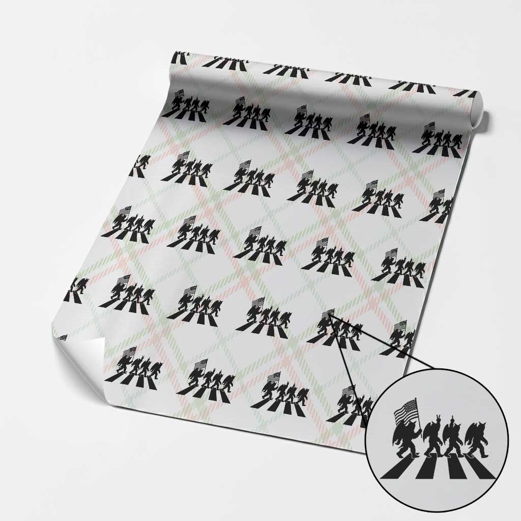 Funny Patriotic Mothman Wrapping Paper Roll Cryptid Lover Gift TS12 Christmas Plaid Print Your Wear
