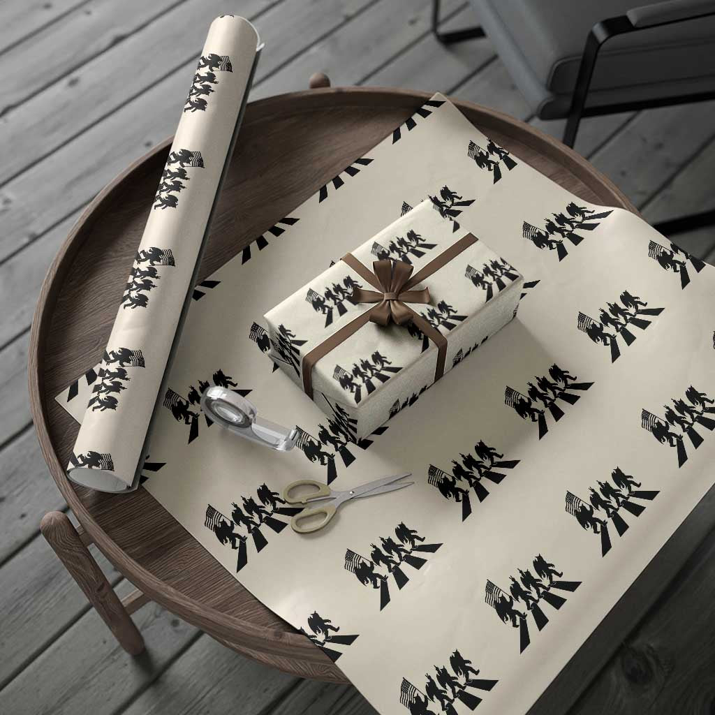 Funny Patriotic Mothman Wrapping Paper Roll Cryptid Lover Gift TS12 Beige Print Your Wear