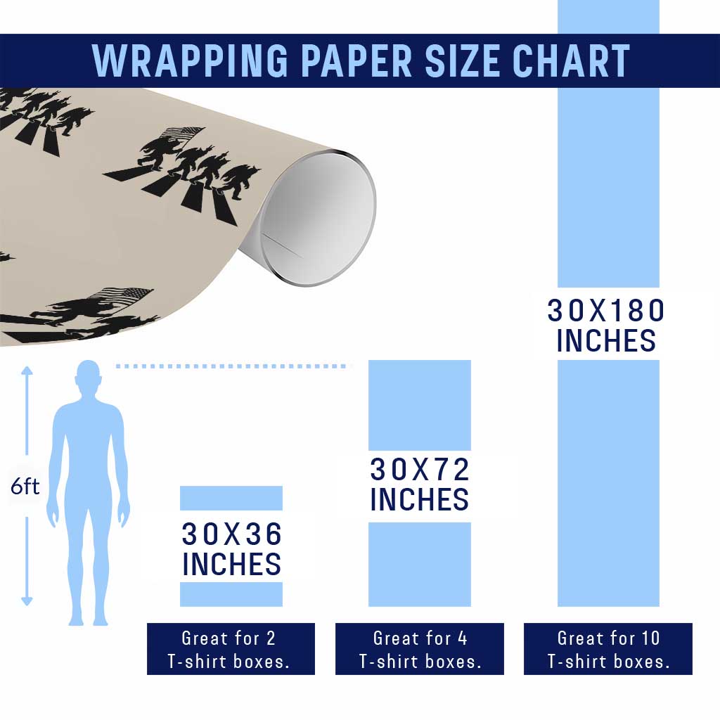 Funny Patriotic Mothman Wrapping Paper Roll Cryptid Lover Gift TS12 Print Your Wear