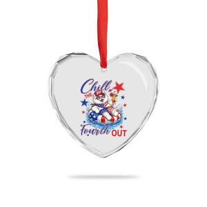 Funny Patriotic Persian Cat Heart Crystal Glass Ornament Chill The Fourth Out TS12 Print Your Wear
