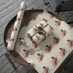 Funny Patriotic Pin Up Girl Firework USA Gift Wrapping Paper Roll Just Here To Bang