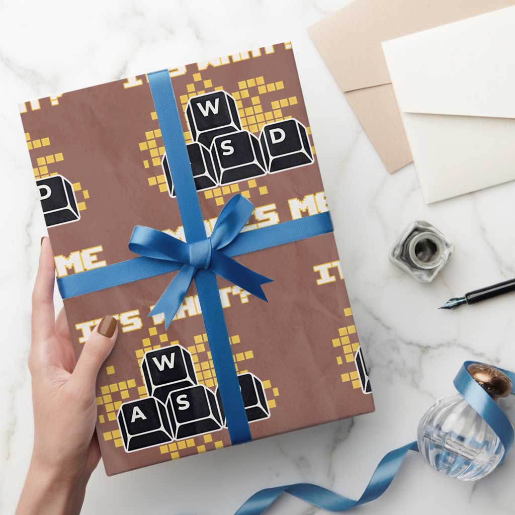 Funny PC Gamer Gaming Wrapping Paper Roll It Is What Moves Me TS14 Mocha Print Your Wear