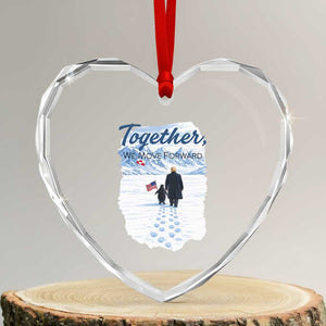 Funny Penguin Protest Heart Crystal Glass Ornament Trump Nihilist Penguin Minimal Political Meme TS14 Transparent Glass 3'' Heart Print Your Wear
