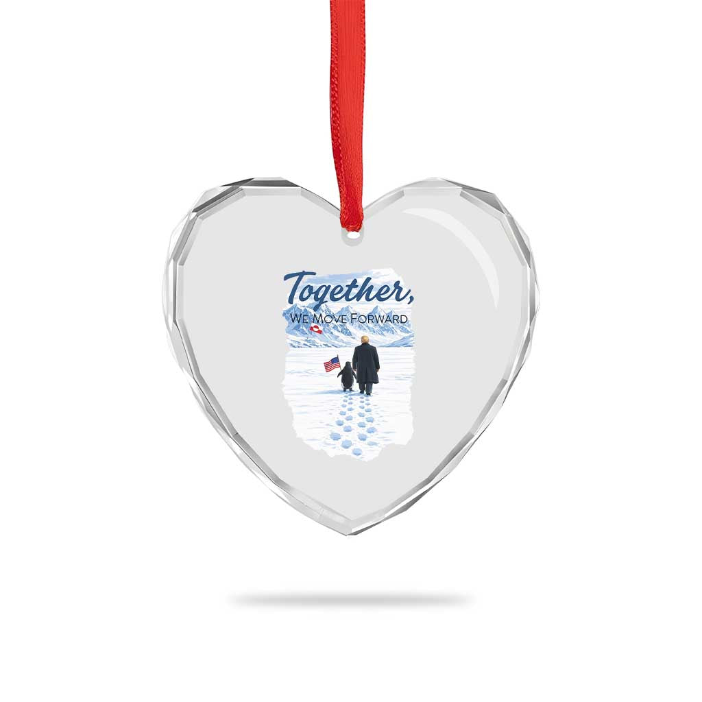Funny Penguin Protest Heart Crystal Glass Ornament Trump Nihilist Penguin Minimal Political Meme TS14 Print Your Wear