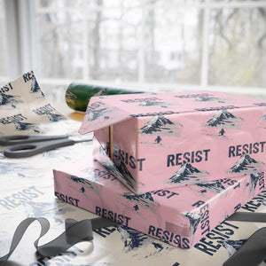 Funny Penguin Protest Wrapping Paper Roll Resist Penguin Mountain Hiking Meme TS14 Light Pink Print Your Wear