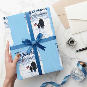 Funny Penguin Protest Wrapping Paper Roll Trump Nihilist Penguin Minimal Political Meme TS14 Light Blue Print Your Wear