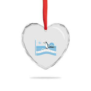 Funny Penguin Resist Heart Crystal Glass Ornament Heard Island Flippers Up I Stand With Penguins TS02 Print Your Wear