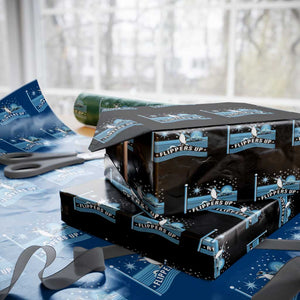 Funny Penguin Resist Wrapping Paper Roll Heard Island Flippers Up I Stand With Penguins TS02 Black Print Your Wear