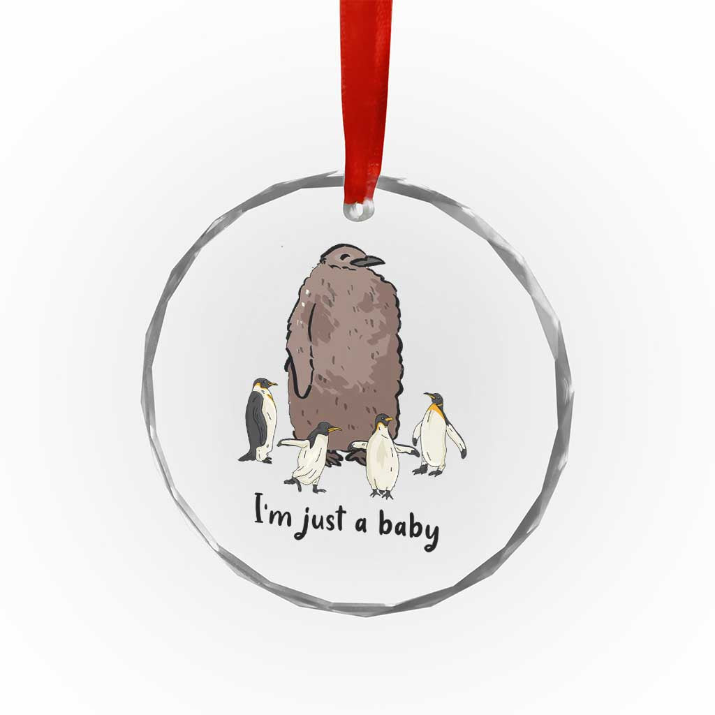 Funny Pesto The Penguin Crystal Glass Ornament I'm Just A Baby Meme TS11 Print Your Wear