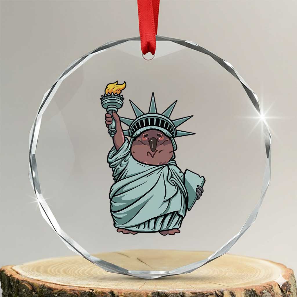 Funny Pesto The Penguin Statue Of Liberty Crystal Glass Ornament TS11 Transparent Glass 3'' Circle Print Your Wear
