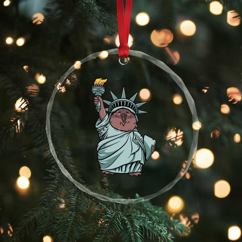 Funny Pesto The Penguin Statue Of Liberty Crystal Glass Ornament TS11 Print Your Wear