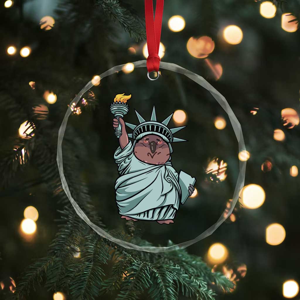 Funny Pesto The Penguin Statue Of Liberty Crystal Glass Ornament TS11 Print Your Wear