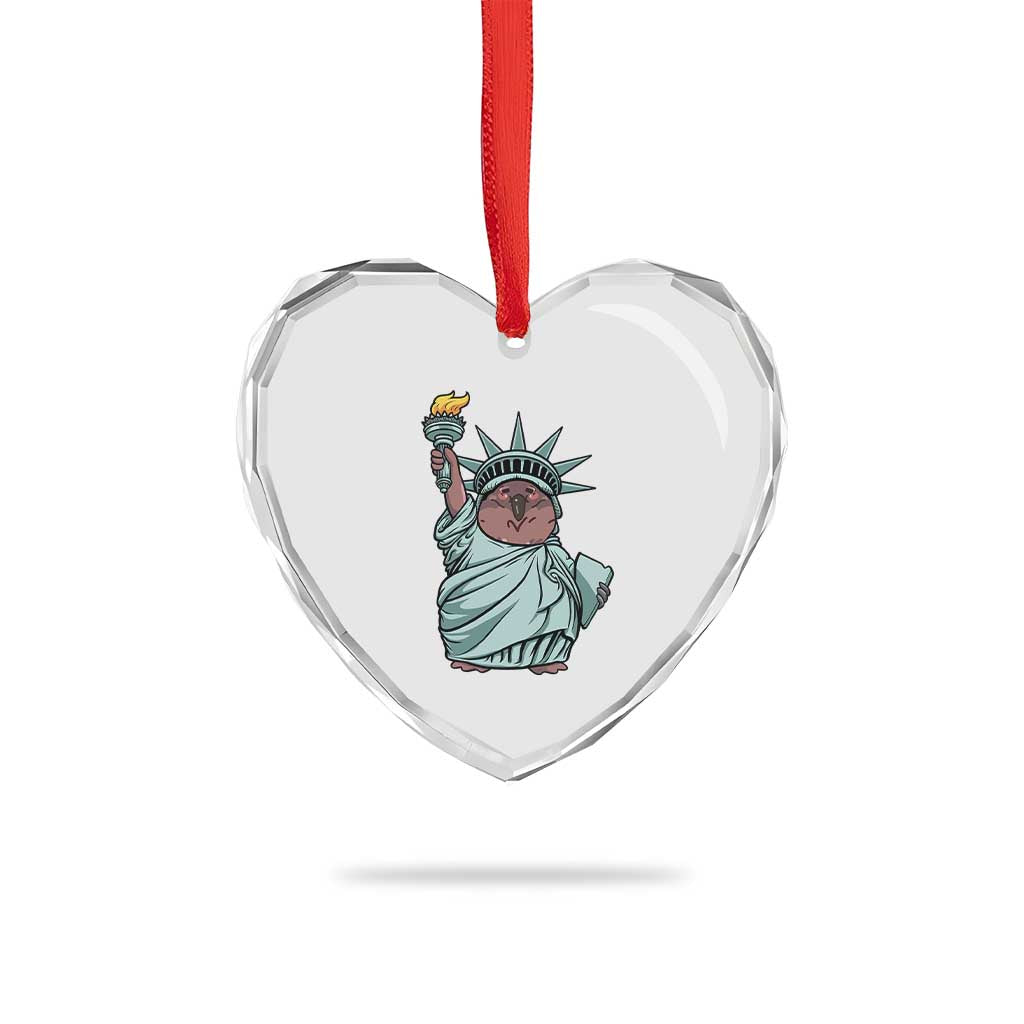 Funny Pesto The Penguin Statue Of Liberty Heart Crystal Glass Ornament TS11 Print Your Wear