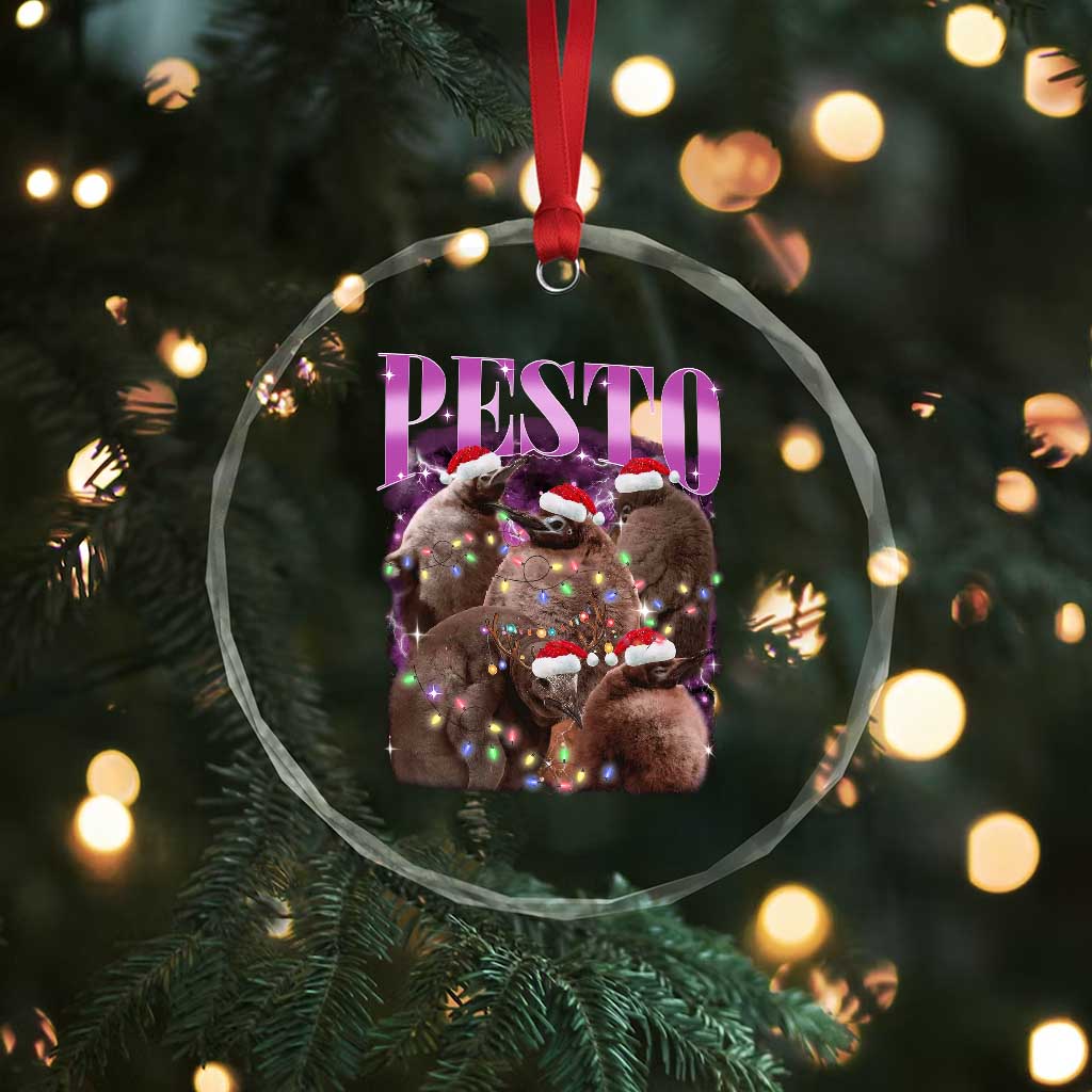 Funny Pesto The Penguin Xmas Crystal Glass Ornament TS11 Print Your Wear