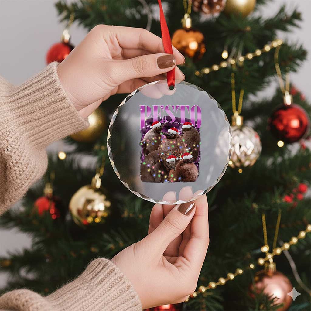 Funny Pesto The Penguin Xmas Crystal Glass Ornament TS11 Print Your Wear