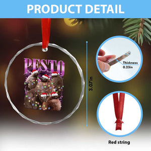 Funny Pesto The Penguin Xmas Crystal Glass Ornament TS11 Print Your Wear