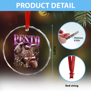 Funny Pesto The Penguin Xmas Crystal Glass Ornament TS11 Print Your Wear