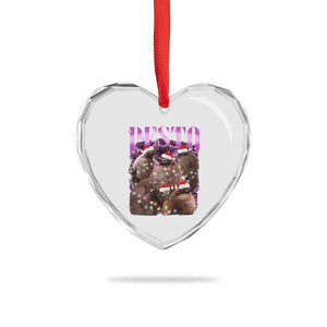Funny Pesto The Penguin Xmas Heart Crystal Glass Ornament TS11 Print Your Wear