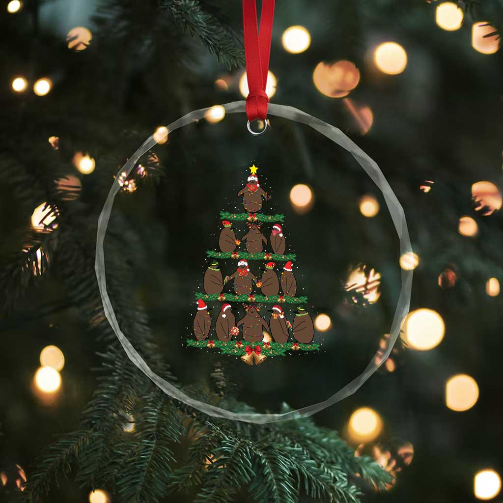 Funny Pesto Xmas Penguin Xmas Tree Crystal Glass Ornament TS11 Print Your Wear