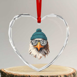 Funny PFE Game Day Heart Crystal Glass Ornament Green Sunglasses Football Lover TS11 Transparent Glass 3'' Heart Print Your Wear
