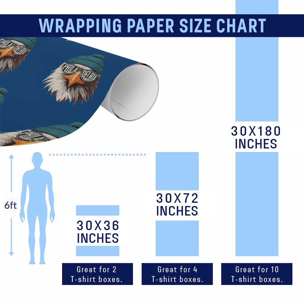 Funny PFE Game Day Wrapping Paper Roll Green Sunglasses Football Lover TS11 Print Your Wear