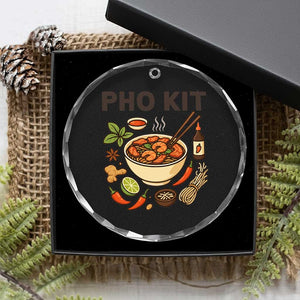 Funny Pho Kit Vietnamese Noodle Pun Crystal Glass Ornament Ramen Pho Lovers Hilarious Foodie Graphic TS02 Print Your Wear