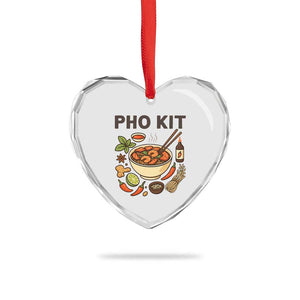 Funny Pho Kit Vietnamese Noodle Pun Heart Crystal Glass Ornament Ramen Pho Lovers Hilarious Foodie Graphic TS02 Print Your Wear