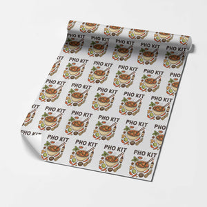 Funny Pho Kit Vietnamese Noodle Pun Wrapping Paper Roll Ramen Pho Lovers Hilarious Foodie Graphic TS02 White Print Your Wear