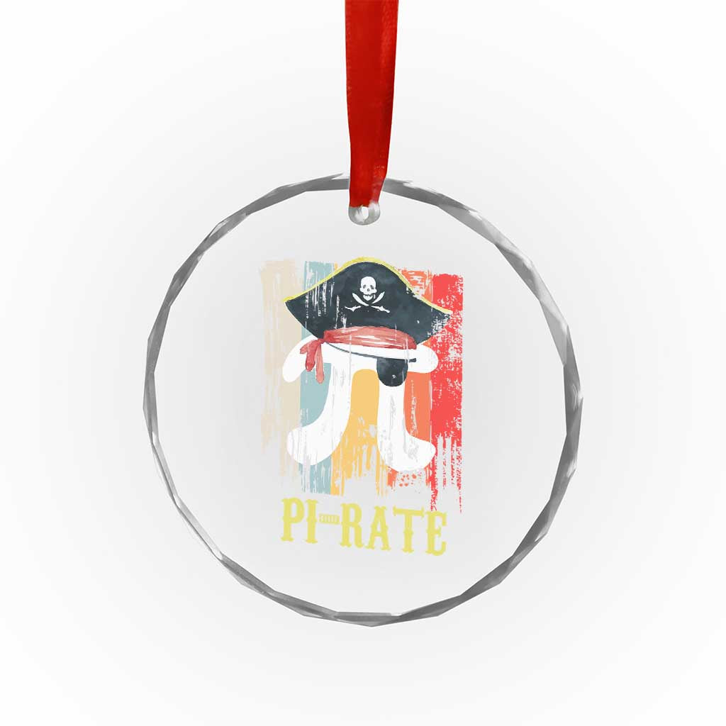 Funny Pi-rate Crystal Glass Ornament Pi Day Math Geek Pirate Lover TS02 Print Your Wear