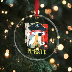 Funny Pi-rate Crystal Glass Ornament Pi Day Math Geek Pirate Lover TS02 Print Your Wear